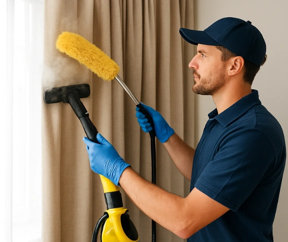 Trusted residential curtain cleaning technician Matty Curtain Cleaning stafford QLD
