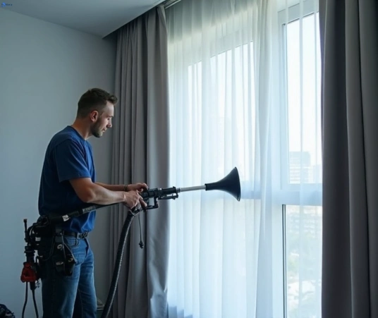 Professional residential curtain cleaning process equipment Matty Curtain Cleaning stafford