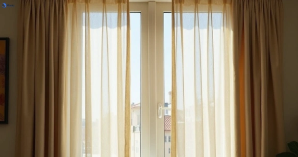 Dusty and dull curtains in stafford before steam cleaning